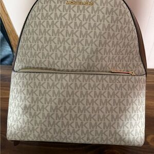 Michael Kors Tan Monogram Backpack